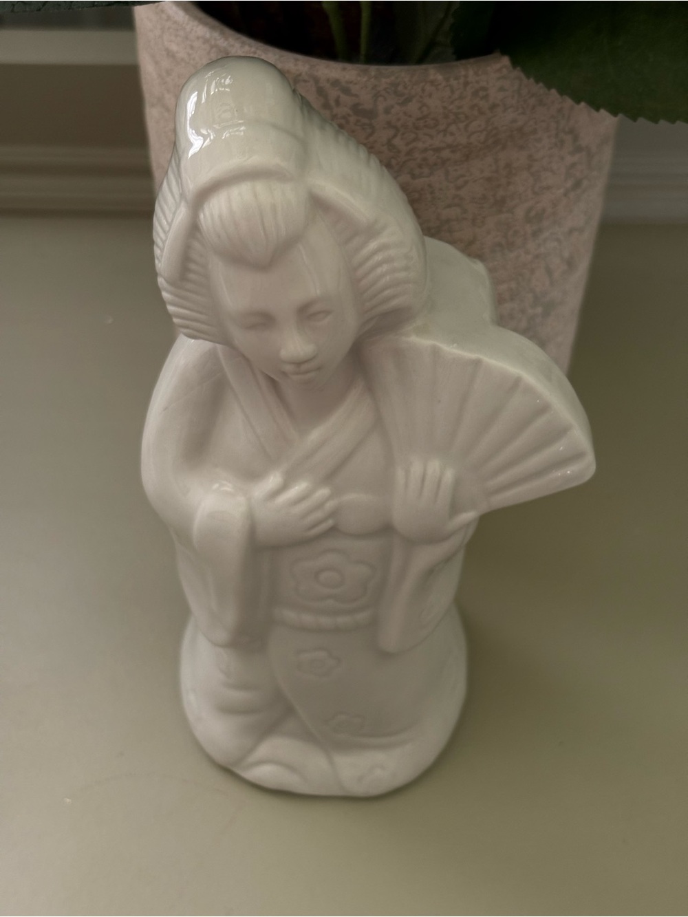 Vintage white Benihana Ceramic Geisha Figurine